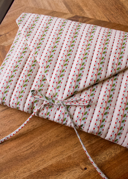 Quilted Laptop/Tablet Sleeve - Floral Stripe