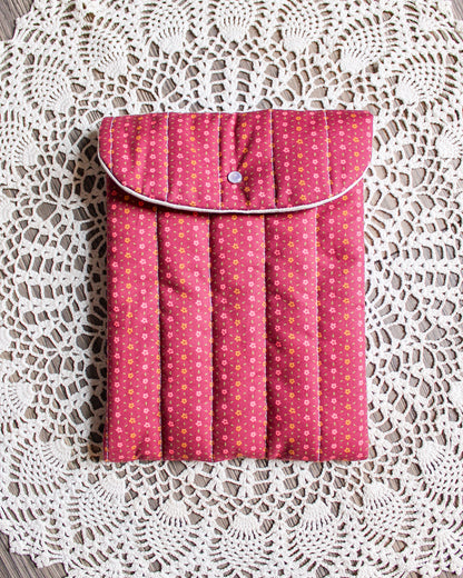 Kindle Sleeve - Maroon Floral
