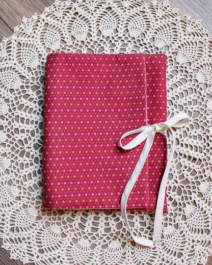 NEW Book Sleeve - Maroon Floral