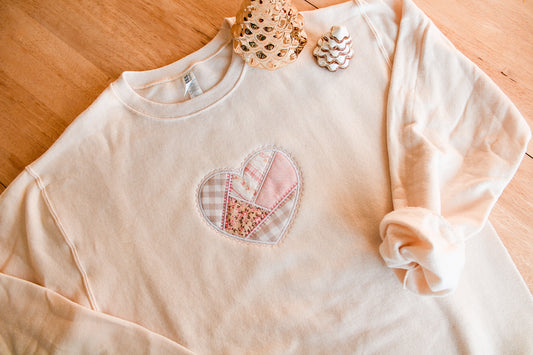Patchwork Heart Crewneck