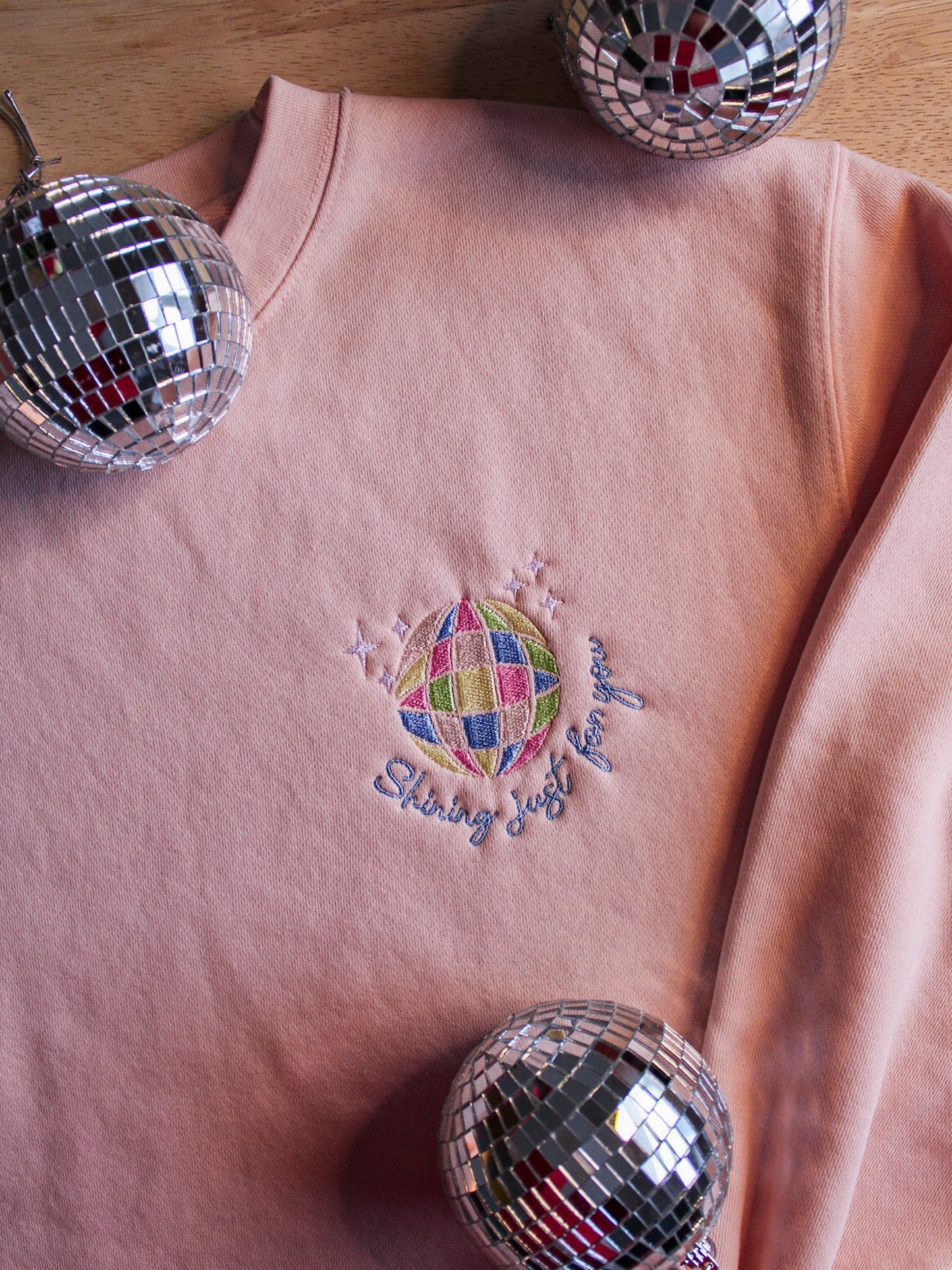 Shining Just For You Premium Embroidered Sweatshirt