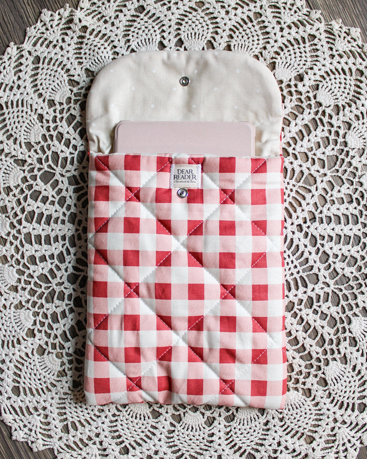 Kindle Sleeve - Rose Gingham