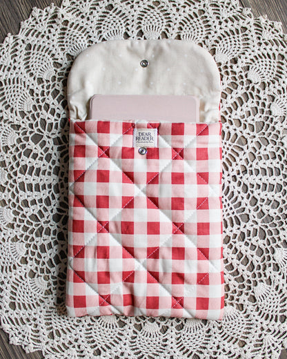 Kindle Sleeve - Rose Gingham