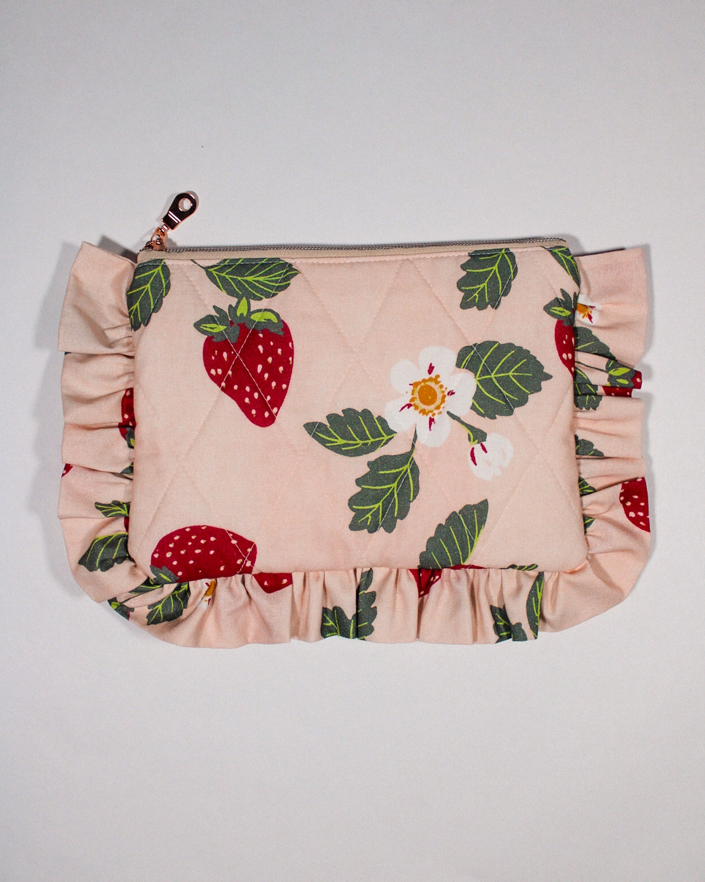 Ruffle Quilted Pouch